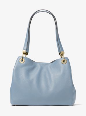 Bolso de hombro Raven grande de piel in AZUL PÁLIDO | Michael Kors