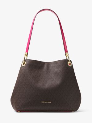 raven logo shoulder bag michael kors