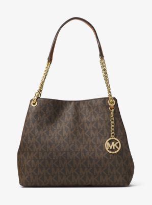 michael kors jet set logo tote large