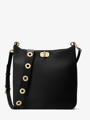 Michael Kors Sullivan Large Leather Messenger Bag - Black