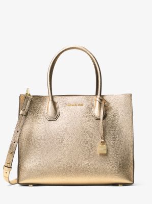 Michael kors 2025 gold metallic handbag