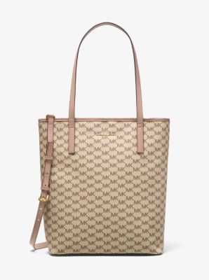 Michael Kors Emry Mk Logo Coated Canvas Tote Bag 30h6te4t3v In