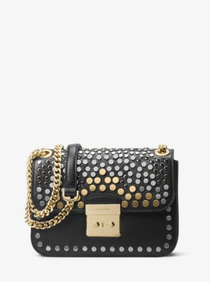 Michael michael kors sloan editor deals star studded leather shoulder bag