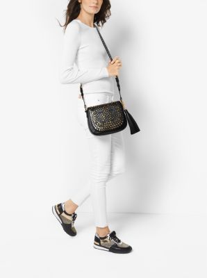 KTL%mバッグ Michael Kors Abbey Medium Frame Out Studded Leather Backpack