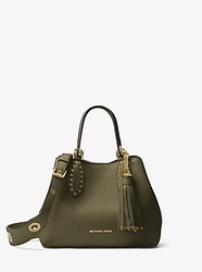 Brooklyn Small Leather Satchel - OLIVE - 30H7GBNT1L
