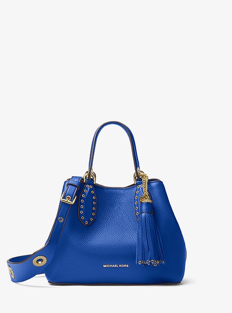 Brooklyn Small Leather Satchel - ELECTRIC BLUE - 30H7GBNT1L