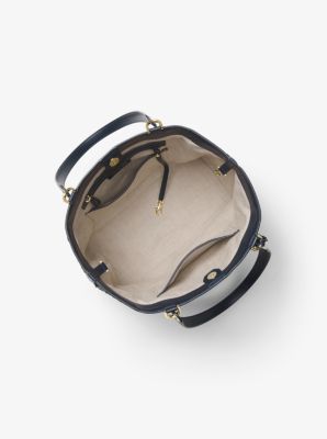 Brooklyn Large Leather and Denim Tote Bag