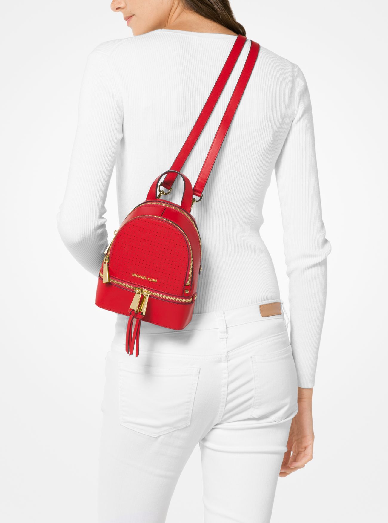 Michael kors hotsell perforated backpack