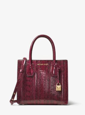 michael kors mercer snakeskin crossbody