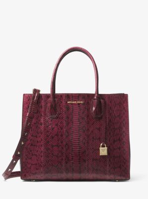 snakeskin michael kors handbag