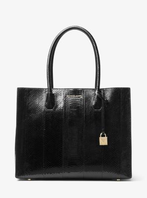 Michael kors mercer large snakeskin clearance tote