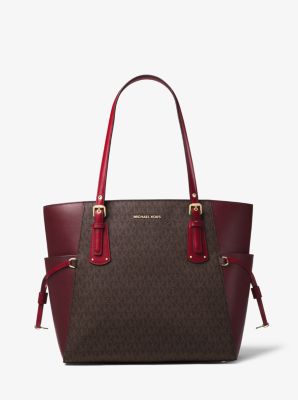 Michael Kors ★ Voyager Large Color-Block Logo Tote Bag Michael Kors Women's Voyager Large Color-Block Signature