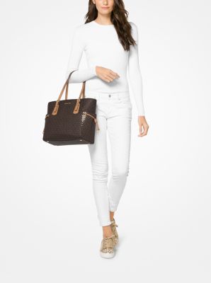 Voyager small logo tote sale michael kors