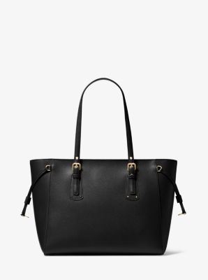 Voyager Medium Crossgrain Leather Tote Bag | Michael Kors