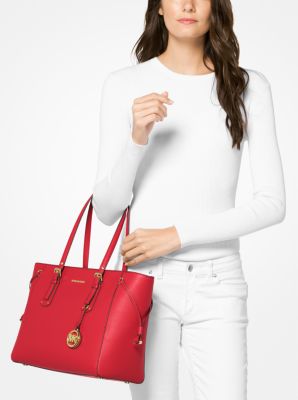 Voyager crossgrain leather discount tote