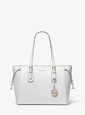 Totes bags Michael Kors - Voyager white leather medium tote - 30H7GV6T8L085