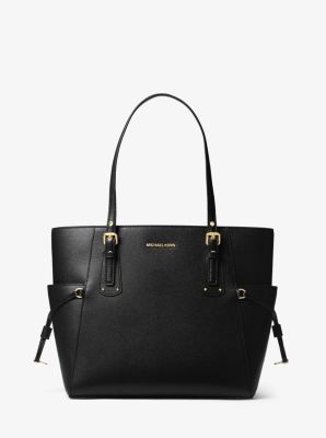 Voyager Small Crossgrain Leather Tote Bag