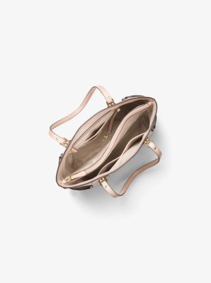 Borsa tote Voyager piccola in pelle a grana incrociata in ROSA TENUE | Michael Kors