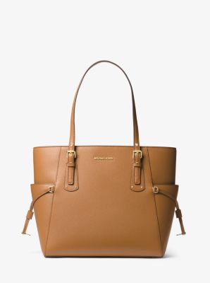 Voyager Small Crossgrain Leather Tote 