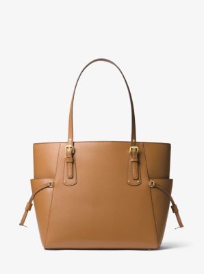 michael kors voyager small crossgrain leather tote