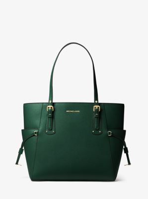 Voyager Small Crossgrain Leather Tote Bag