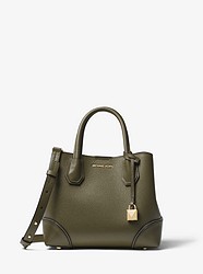 Mercer Gallery Small Pebbled Leather Satchel - OLIVE - 30H7GZ5T1T