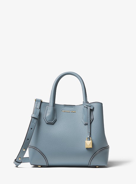 Mercer Gallery Small Pebbled Leather Satchel - PALE BLUE - 30H7GZ5T1T