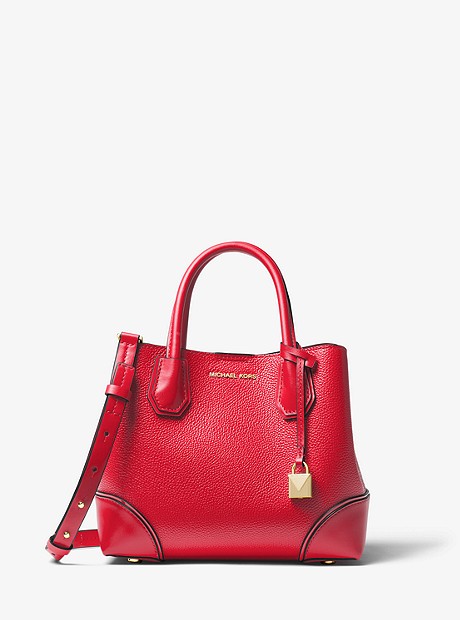 Mercer Gallery Small Pebbled Leather Satchel - BRIGHT RED - 30H7GZ5T1T