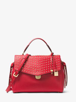 Bristol Medium Studded Leather Satchel Michael Kors