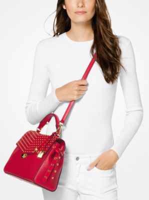 Michael kors bristol outlet studded leather satchel