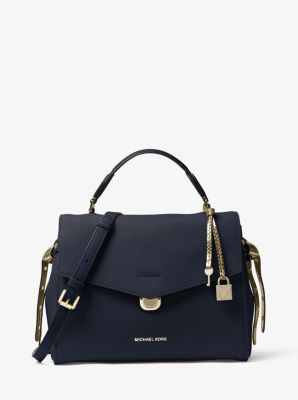 michael kors reagan medium leather satchel