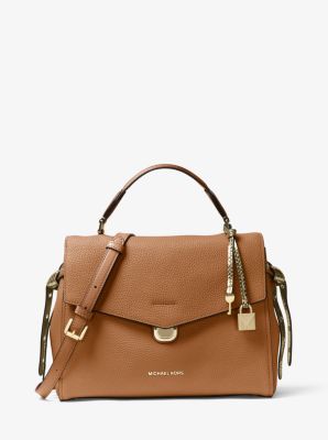 michael kors brown leather satchel