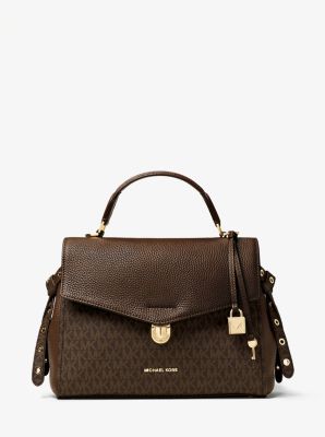 Bristol medium leather satchel michael online kors