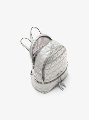 Michael kors metallic hotsell signature rhea zip backpack