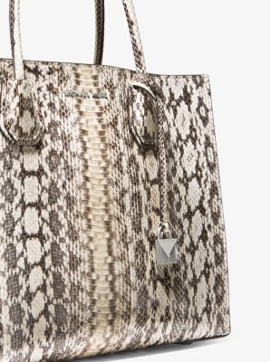 Mercer large clearance snakeskin tote bag