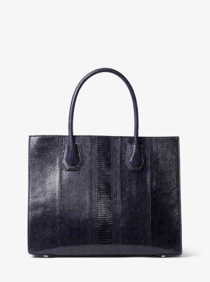 Michael kors mercer snakeskin on sale tote