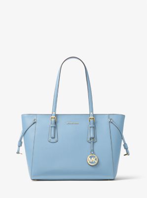 Voyager Medium Crossgrain Leather Tote Bag | Michael Kors