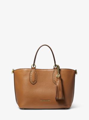 Brooklyn small shop pebbled leather satchel