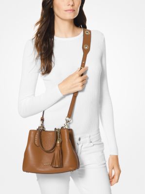 Brooklyn Small Pebbled Leather Satchel Michael Kors Canada