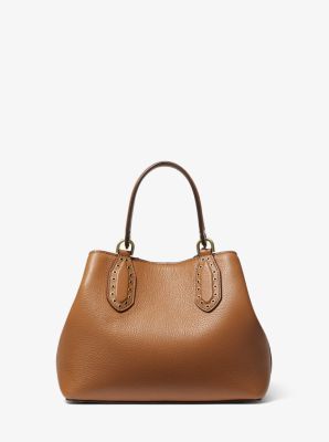 Brooklyn Small Pebbled Leather Satchel