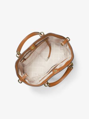 Brooklyn Large Pebbled Leather Satchel Michael Kors Canada