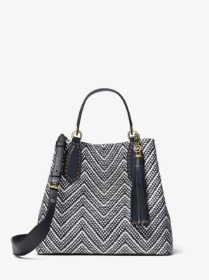 Michael Michael Kors Woven Chevron Leather Camera Bag