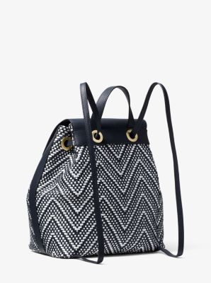 Junie medium woven leather backpack hotsell