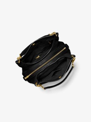 Borsa a spalla Lillie grande in pelle martellata