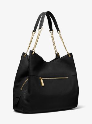 Borsa a spalla Lillie grande in pelle martellata