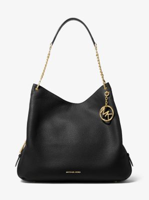 lillie large pebbled leather shoulder bag