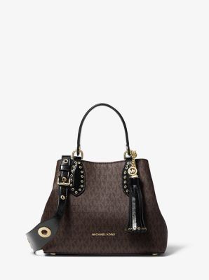 Michael kors brooklyn small logo deals satchel