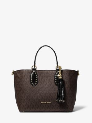 Michael kors brooklyn large logo satchel sale