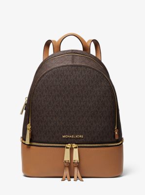 michael kors brown leather backpack
