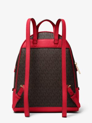 Rhea medium logo and pebbled leather backpack sale